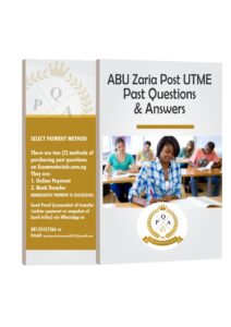 ABU Zaria Post UTME Past Questions