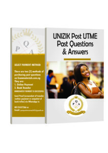 UNIZIK Post UTME Past Questions and Answers  PDF 