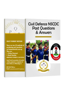 Civil Defence NSCDC Recruitment Past Questions and Answers PDF