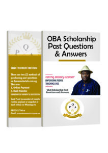 OBA Scholarship past questions