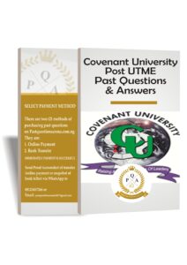 Covenant University Post UTME Past Questions and Answers